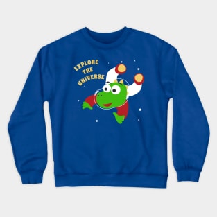 Cute dinosaur astronaut. Crewneck Sweatshirt